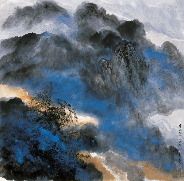 云端迷太白-200cm×200cm-2012年-设色纸本