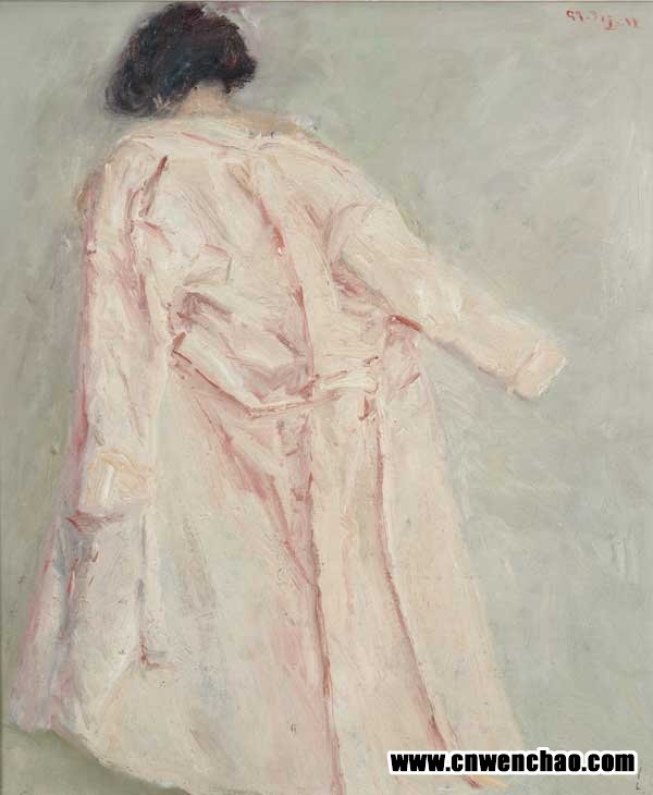 68,背影73x60cm布面油画+1997