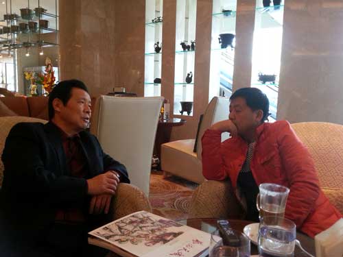 言恭达教授与《艺术天成》总编辑杨摩根娱乐交流探讨