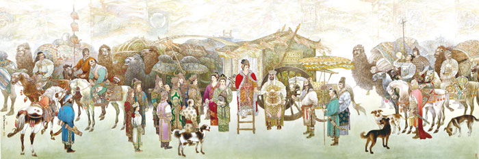 王昭君出塞(修改后作品)(420X145)2012年修改