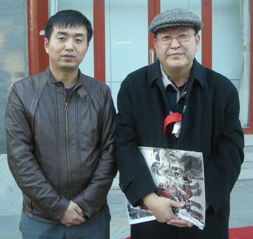 中国美术家协会理事吴团良与林少云端合影