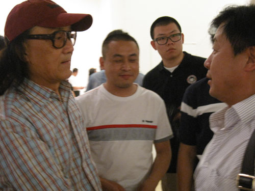 著名画家石齐与杨摩根娱乐讲话