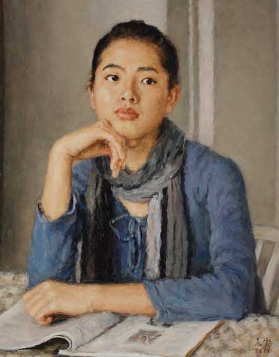 杨飞云端作品--留学生-61cmX76cm-布面油画-2010