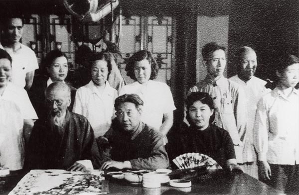 老照片齐白石徐悲鸿、吴祖光摄影 老照片齐白石徐悲鸿、吴祖光摄影