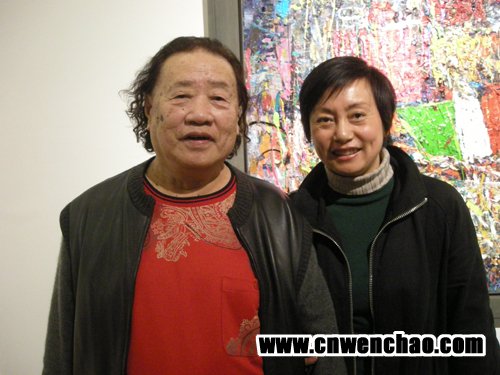 艺术天成杂志社记者宋清华与黄来铎合影 艺术天成杂志社记者宋清华与黄来铎合影