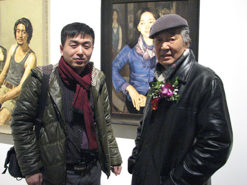 画家张重庆与林少云端合影