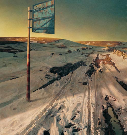 《沉寂》布面油彩-165X155CM-2002年 《沉寂》布面油彩-165X155CM-2002年